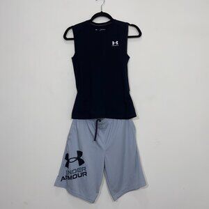 Boy's Under Armour Shirt and Short Set (Youth Large)